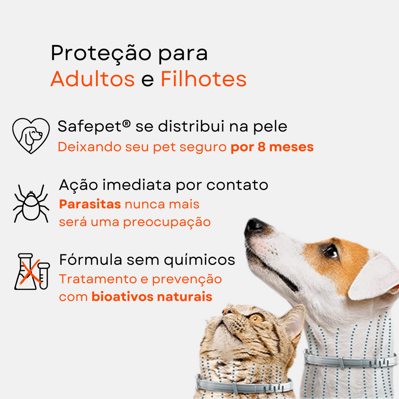 Colar Anti Pulgas e Carrapatos – Proteção Duradoura e Conforto para Cães e Gatos - NextWave Store