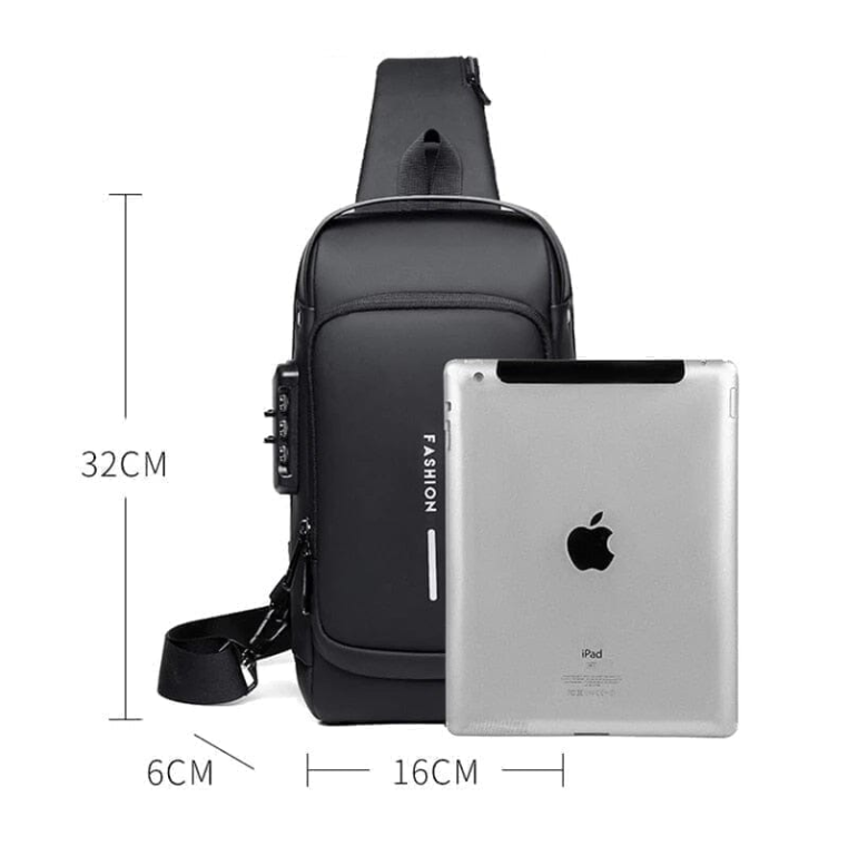 Slim Bag – Mochila Antifurto com Senha e USB! Viaje com Estilo e Segurança! - NextWave Store