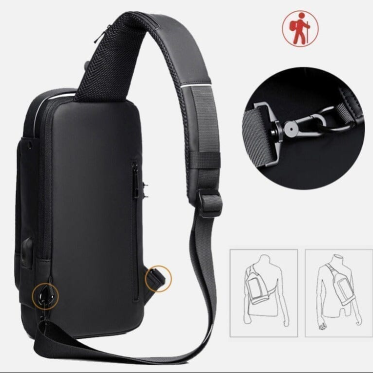 Slim Bag – Mochila Antifurto com Senha e USB! Viaje com Estilo e Segurança! - NextWave Store