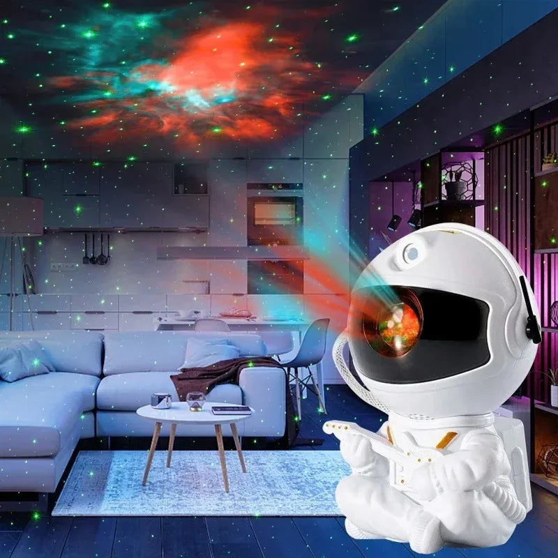 Projetor Astronauta Galaxy - Seu Próprio Céu Estrelado com Som Bluetooth e Luzes Hipnotizantes - NextWave Store